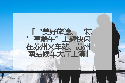 “美好旅途、‘粽’享端午”主题快闪在苏州火车站、苏州南站候车大厅上演