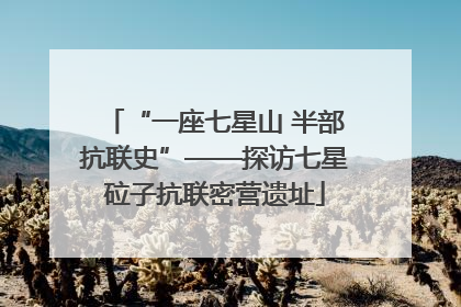 “一座七星山 半部抗联史”——探访七星砬子抗联密营遗址