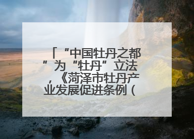“中国牡丹之都”为“牡丹”立法，《菏泽市牡丹产业发展促进条例（草案建议修改稿）》公开征求意见