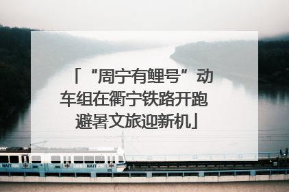 “周宁有鲤号”动车组在衢宁铁路开跑 避暑文旅迎新机