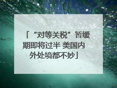 “对等关税”暂缓期即将过半 美国内外处境都不妙