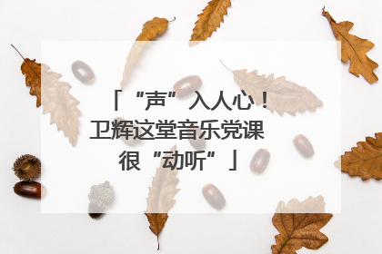 “声”入人心！卫辉这堂音乐党课很“动听”