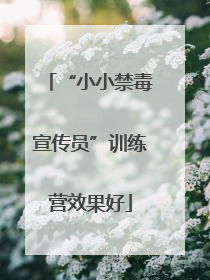 “小小禁毒宣传员”训练营效果好