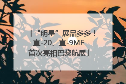 “明星”展品多多！直-20、直-9ME首次亮相巴黎航展