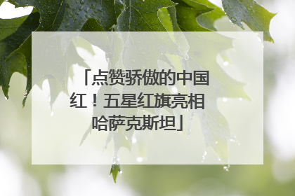 点赞骄傲的中国红！五星红旗亮相哈萨克斯坦