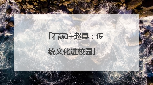 石家庄赵县：传统文化进校园