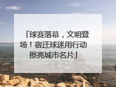 球赛落幕，文明登场！宿迁球迷用行动擦亮城市名片