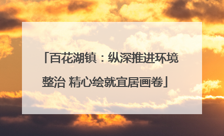 百花湖镇：纵深推进环境整治 精心绘就宜居画卷