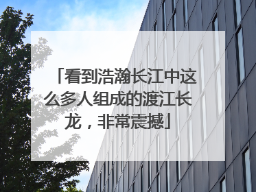 看到浩瀚长江中这么多人组成的渡江长龙，非常震撼