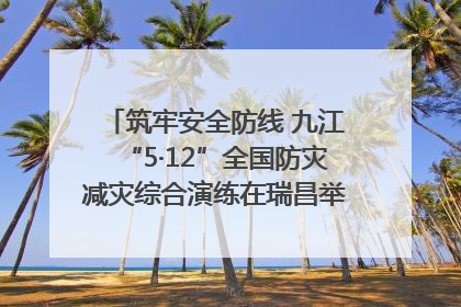 筑牢安全防线 九江“5·12”全国防灾减灾综合演练在瑞昌举行（组图｜视频）