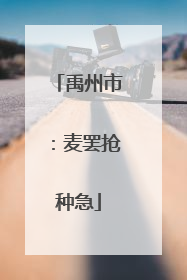禹州市：麦罢抢种急