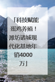 科技赋能蛋鸡养殖！潍坊诸城现代化基地年销4000万