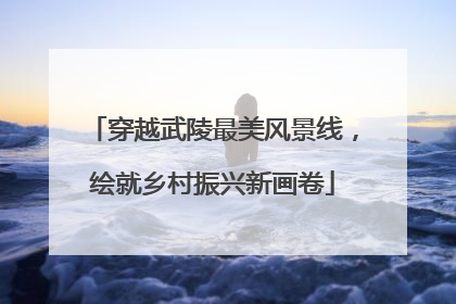 穿越武陵最美风景线，绘就乡村振兴新画卷