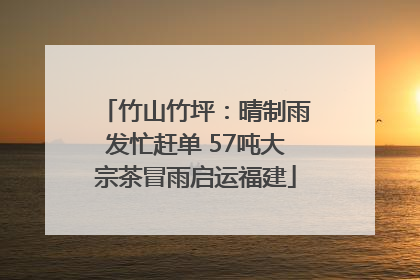 竹山竹坪：晴制雨发忙赶单 57吨大宗茶冒雨启运福建