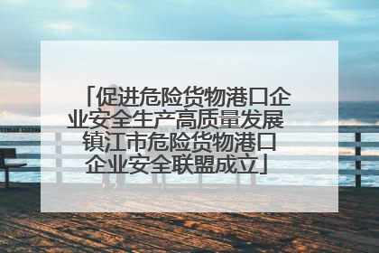 促进危险货物港口企业安全生产高质量发展 镇江市危险货物港口企业安全联盟成立