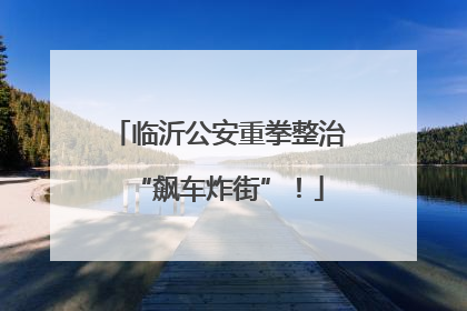 临沂公安重拳整治“飙车炸街”！
