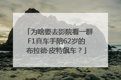 为啥要去影院看一群F1真车手陪62岁的布拉德·皮特飙车？