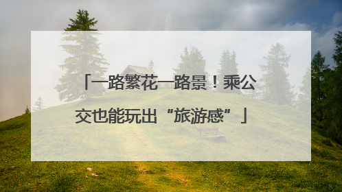 一路繁花一路景！乘公交也能玩出“旅游感”