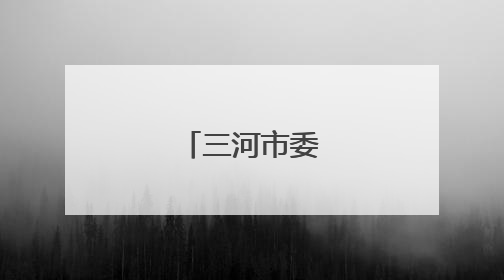 三河市委书记调整