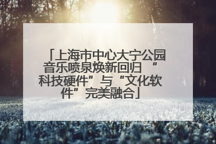 上海市中心大宁公园音乐喷泉焕新回归 “科技硬件”与“文化软件”完美融合