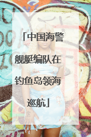 中国海警舰艇编队在钓鱼岛领海巡航