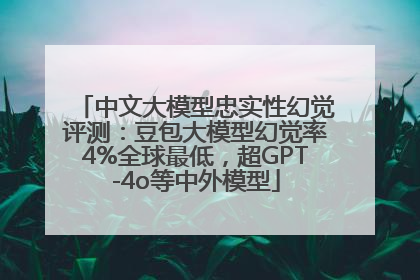 中文大模型忠实性幻觉评测：豆包大模型幻觉率4%全球最低，超GPT-4o等中外模型