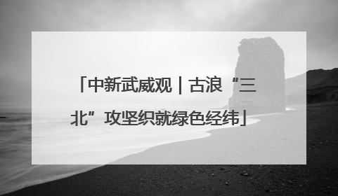 中新武威观｜古浪“三北”攻坚织就绿色经纬
