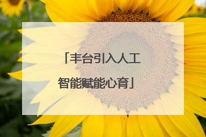 丰台引入人工智能赋能心育