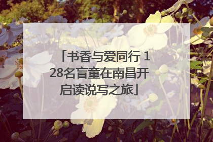 书香与爱同行 128名盲童在南昌开启读说写之旅