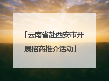 云南省赴西安市开展招商推介活动