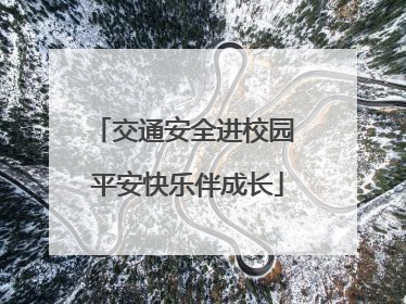 交通安全进校园 平安快乐伴成长