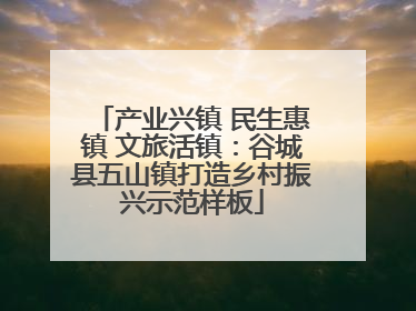 产业兴镇 民生惠镇 文旅活镇：谷城县五山镇打造乡村振兴示范样板