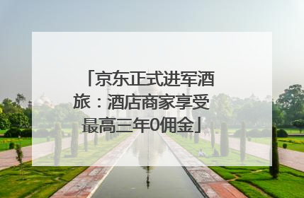 京东正式进军酒旅：酒店商家享受最高三年0佣金