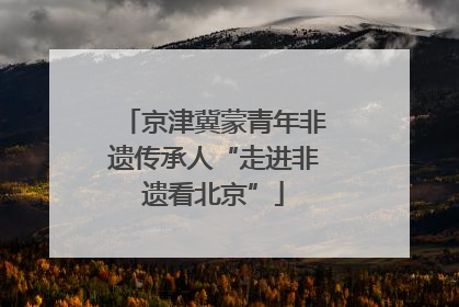 京津冀蒙青年非遗传承人“走进非遗看北京”