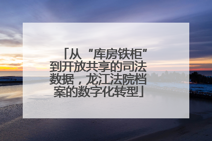 从“库房铁柜”到开放共享的司法数据，龙江法院档案的数字化转型