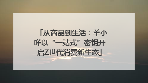 从商品到生活：羊小咩以“一站式”密钥开启Z世代消费新生态