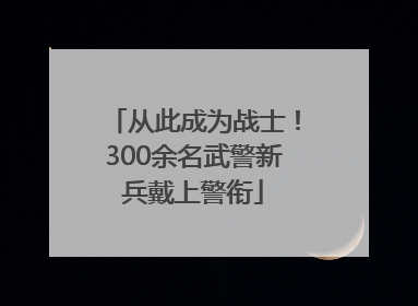 从此成为战士！300余名武警新兵戴上警衔