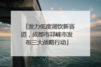 发力低度潮饮新赛道，成都市邛崃市发布三大战略行动