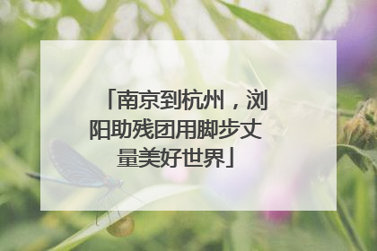 南京到杭州，浏阳助残团用脚步丈量美好世界