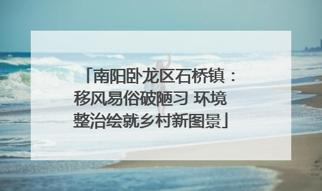 南阳卧龙区石桥镇：移风易俗破陋习 环境整治绘就乡村新图景