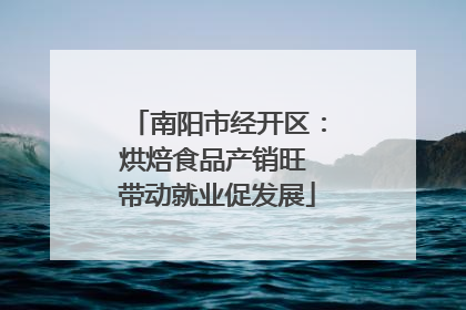 南阳市经开区：烘焙食品产销旺 带动就业促发展