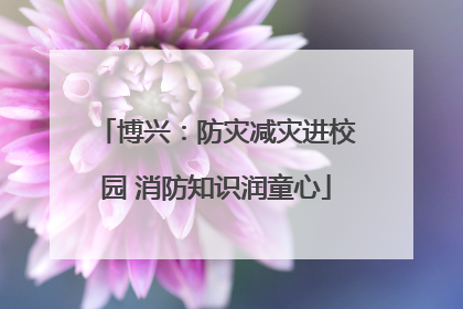 博兴：防灾减灾进校园 消防知识润童心