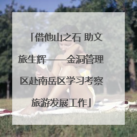 借他山之石 助文旅生辉——金洞管理区赴南岳区学习考察旅游发展工作