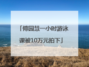 傅园慧一小时游泳课被10万元拍下