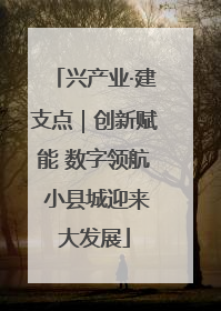 兴产业·建支点｜创新赋能 数字领航 小县城迎来大发展