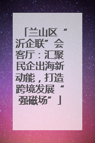 兰山区“沂企联”会客厅：汇聚民企出海新动能，打造跨境发展“强磁场”