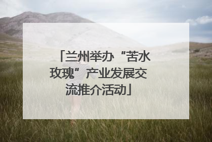 兰州举办“苦水玫瑰”产业发展交流推介活动