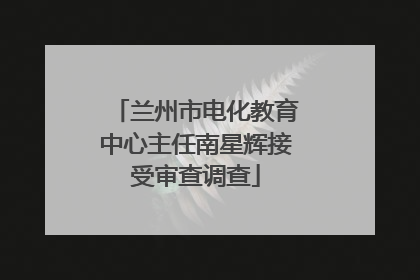 兰州市电化教育中心主任南星辉接受审查调查