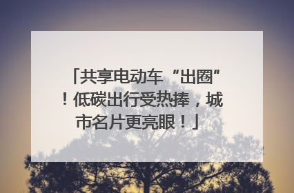 共享电动车“出圈”！低碳出行受热捧，城市名片更亮眼！