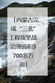 内蒙古完成“三北”工程攻坚战治理面积3700多万亩